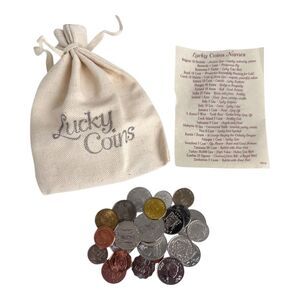 Lucky Coins Collectible 25 pc Gift Set in Canvas Pouch